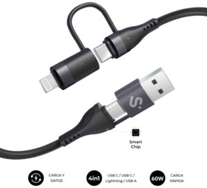 CABLE TOP 4IN1 60W C-C-L-A 1M