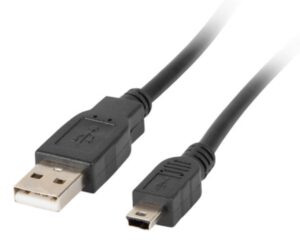 CABLE USB LANBERG 2.0 MACHO/MINI USB MACHO FERRITA 1.8M NEGRO