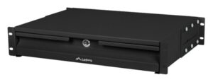 CAJON PARA RACK 19" 2U 483X360MM HASTA 90KG NEGRO CIERRE FRONTAL
