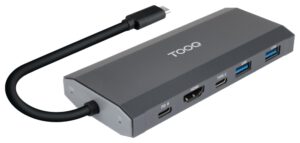 CARCASA+HUB TOOQ TQE-2241G M.2 NGFF/NVMe USB 3.2 GEN2