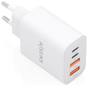 CARGADOR AISENS GaN 32W 2xUSB-C PD3.0 2xUSB-A BLANCO