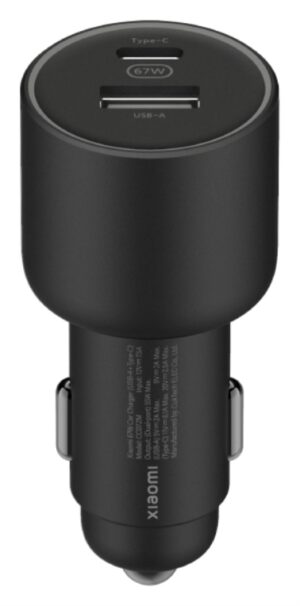 CARGADOR DE COCHE XIAOMI MI CAR CHARGER 67W 2XUSB-C + CABLE USB-C NEGRO