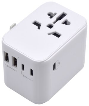 CARGADOR MOVIL EWENT ADAPTADOR DE VIAJE EU/USA/UK/AUS 2-P USB Y 3 TYPE-C