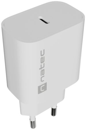 CARGADOR NATEC RIBERA 20W 1XUSB-C PD3.0 BLANCO