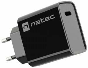 CARGADOR NATEC RIBERA 20W 1XUSB-C PD3.0 QC3.0 NEGRO