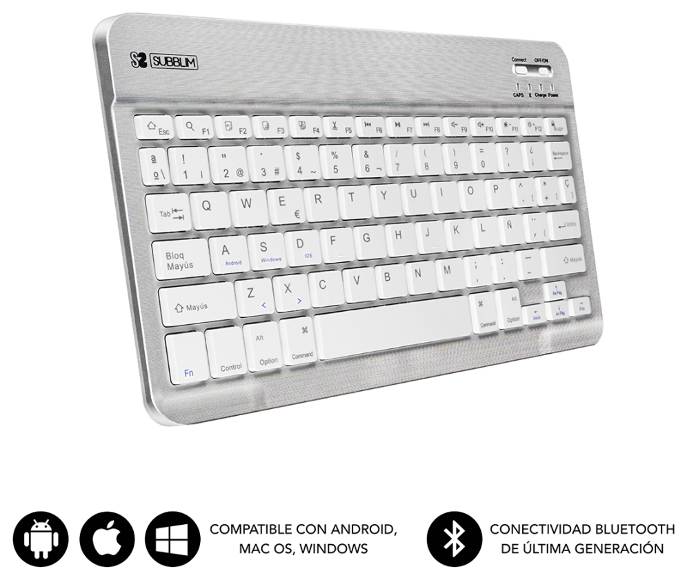 FUNDA TABLET SUBBLIM KEYTAB USB 10,1" ENGLAND
