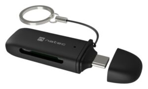 LECTOR DE TARJETAS NATEC SCARAB C SD/MICRO SD USB-C 3.2 GEN 1 OTG NEGRO