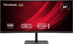 MONITOR VIEWSONIC 34" QHD CURVO HDMI DP 65W USB-C USB RJ45 MULTI AJUS.ALTURA