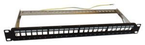 PANEL MODULAR WP 24 PUERTOS STP CAT5E/6 CON GESTOR DE CABLES