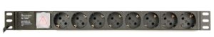 REGLETA PDU GEMBIRD 8 SCHUKO 1U 10A ENCHU C14 CABLE DE 3 M