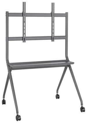 SOPORTE SUELO AISENS RUEDAS BANDEJA DVD PANTALLA 120KG 50-86