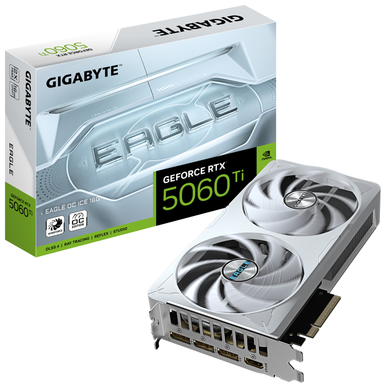 TARJETA GRAFICA GIGABYTE RTX 5060TI EAGLE ICE OC 16GB GDDR7