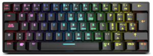 TECLADO MINI KROM GAMING KLUSTER BLUETOOTH RETROILUMINADO MECANICO NEGRO