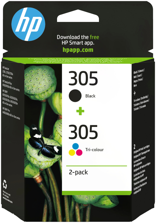 TINTA HP 305 PACK COLOR NEGRO