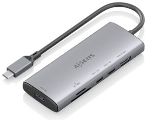 USB-C DOCK AISENS 6 EN 1 HDMI USB-A 10G 2XUSB-C 10G SD MICRO SD 20CM